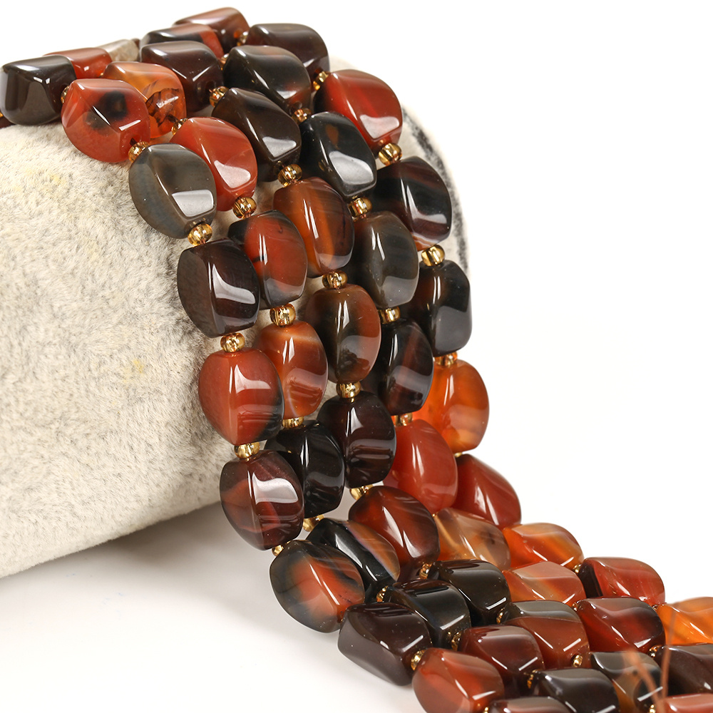 Natural Gradient Agate Beads, 8-12mm for DIY Jewellery Making